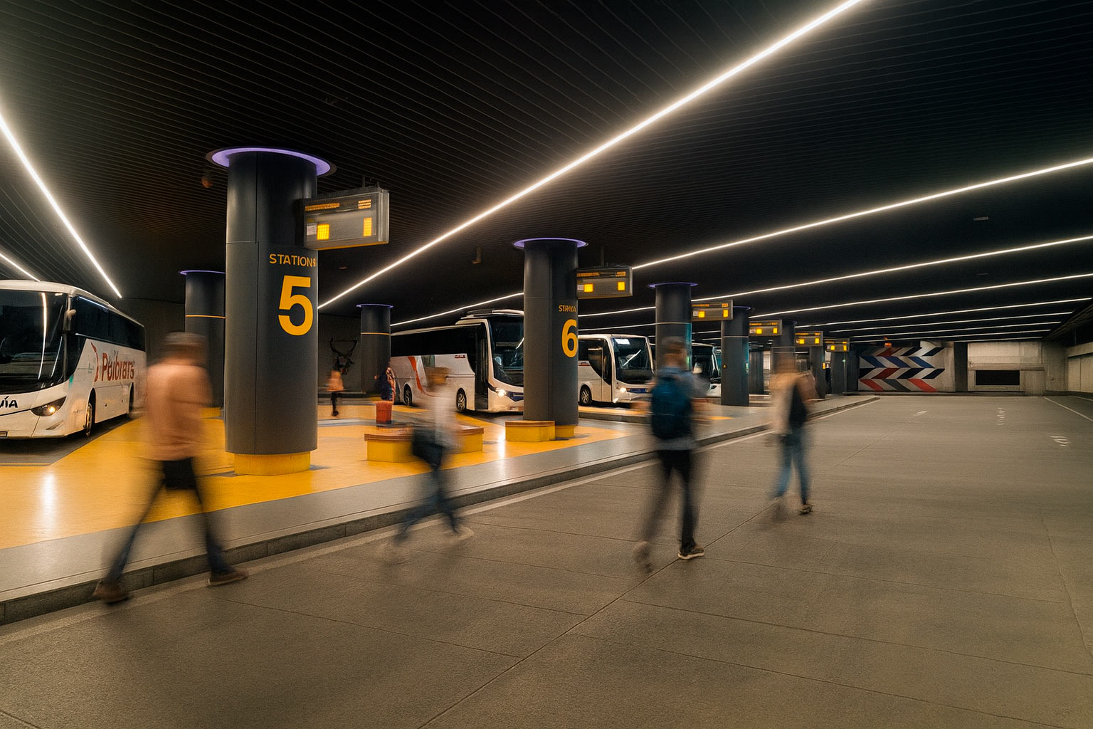 Платформы автовокзала