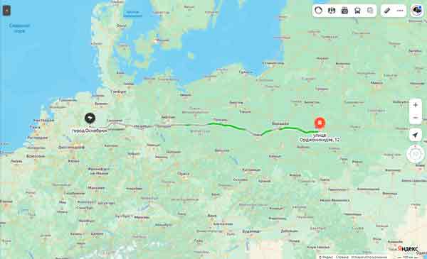 маршрут автобуса Брест Оснабрюк