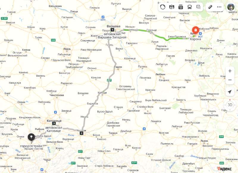 Брест - Острова карта