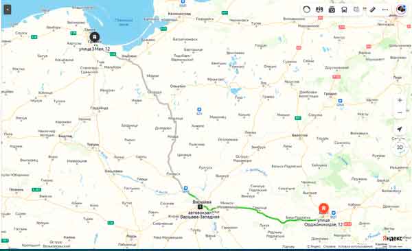 маршрут автобуса Брест Гданьск