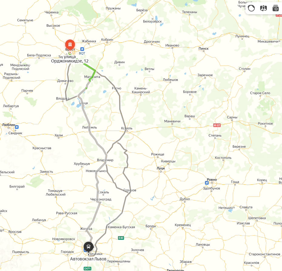 БРЕСТ - ЛЬВОВ