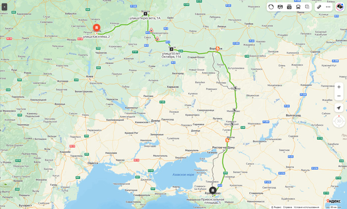 маршрут автобуса Гомель - Краснодар