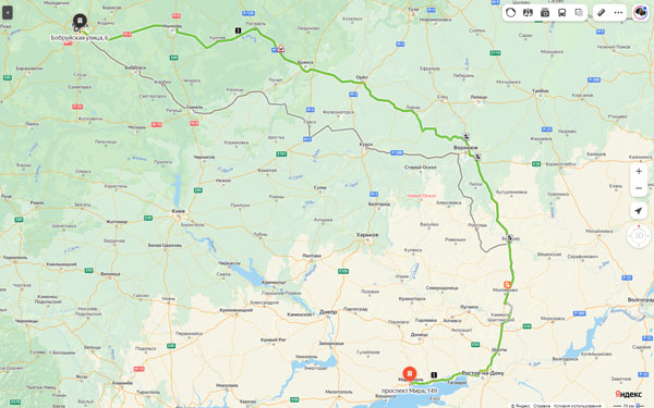 маршрут автобуса Мариуполь - Минск