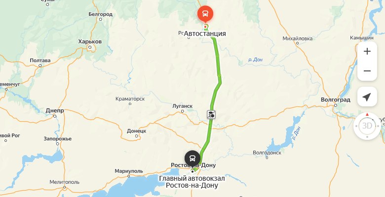 маршрут автобуса Павловск – Ростов-на-Дону